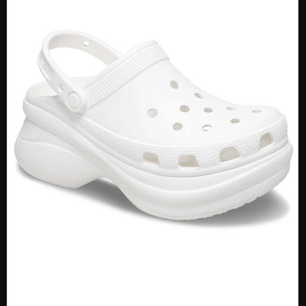Crocs Classic White Bae Platform Clog Sandals Size 8